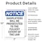 Signmission Shoplifters Will Be Prosecuted OSHA Notice Sign, Plastic, 7in W x 10in L, 2PK OS-2PACK-NS-P-710-V-16581 - alternate 6